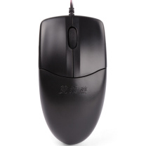 双飞燕 A4TECH 有线静音鼠标 OP-520SU (黑色) USB接口 大手 对称