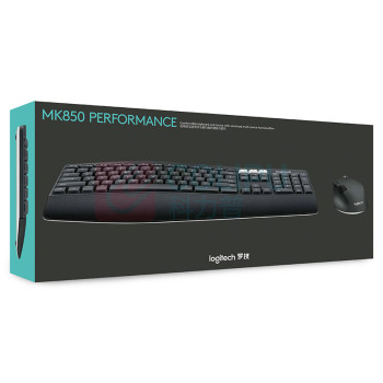 罗技 Logitech 键鼠套装 MK850 一个键盘+一个鼠标 无线