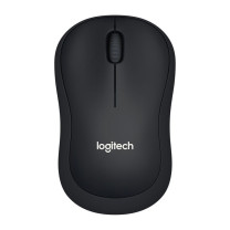 罗技 Logitech 无线鼠标 B220 带2.4G接收器-USB (黑色) 静音