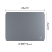 京东京造 鼠标垫 28*22cm 小号PU皮革 双料锁边 (银河灰)