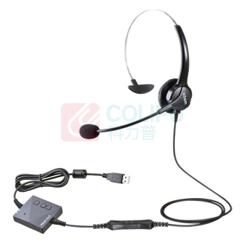 北恩 HION 头戴式单耳话务耳机 FOR600 USB+主动降噪+调音量+闭音(B9)