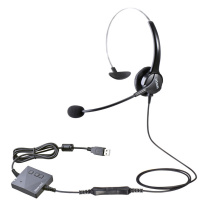 北恩 HION 头戴式单耳话务耳机 FOR600 USB+主动降噪+调音量+闭音(B9)