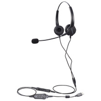 北恩 HION 头戴式双耳话务耳机 FOR630D USB+音量调节+闭音