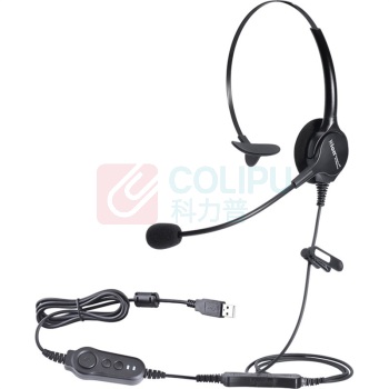 北恩 HION 头戴式单耳话务员耳机 DH90 USB+调音量+闭音(B7)