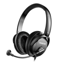 得胜 TAKSTAR TS-450M 动圈式话务语音立体声耳机 (黑色)