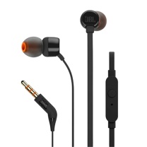 JBL 立体声入耳式耳机耳麦 TUNE110 3.5mm圆孔通用耳麦 黑 TYPE-C转接线 (黑色)