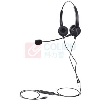 北恩 HION 头戴式双耳话务耳机 FOR630D-QD 水晶头(RJ9)
