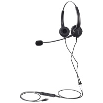 北恩 HION 头戴式双耳话务耳机 FOR630D-QD 水晶头(RJ9)