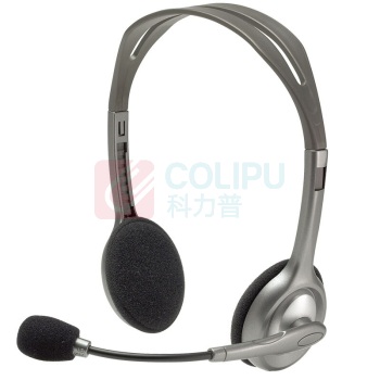 罗技 Logitech 立体声头戴式有线耳麦 H110 3.5mm双插接口