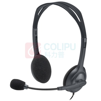 罗技 Logitech 立体声头戴式有线耳麦 H110 3.5mm双插接口