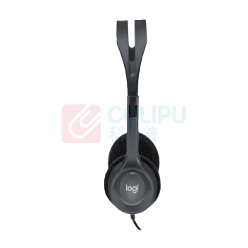 罗技 Logitech 立体声头戴式有线耳麦 H110 3.5mm双插接口