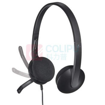 罗技 Logitech 电脑耳机麦克风 H340 USB接口 (黑色)
