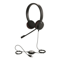 捷波朗 统一通信耳麦 EVOLVE 20 MS Stereo 双耳 USB接口 可调音量/闭音/挂接/降噪 微软认证