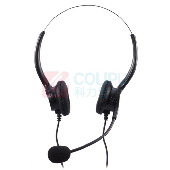 北恩 HION 话务耳麦 FOR600D-QD 可调节头戴式 电脑双插头 (黑色)