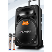 山水 sansui 户外拉杆蓝牙音箱 山水MK15-15(带2个麦克风)