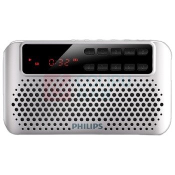 飞利浦 PHILIPS 收音机 SBM120SLV/93 插卡音箱 便携小音响 (银)