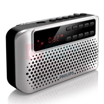 飞利浦 PHILIPS 收音机 SBM120SLV/93 插卡音箱 便携小音响 (银)