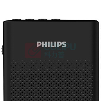 飞利浦 PHILIPS 便携式扩音器 SBM200 小蜜蜂插卡音箱 (黑色)