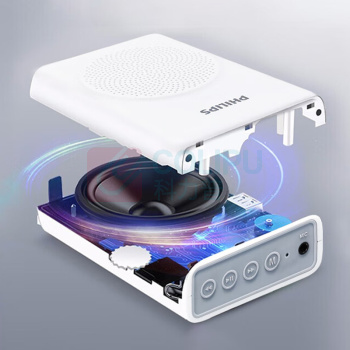 飞利浦 PHILIPS 蓝牙音箱 SBM507 无源音箱 (白色) 小蜜蜂扩音器教师专用 便携式插卡蓝牙音箱 腰挂麦克风导游喊话器讲课教学小喇叭