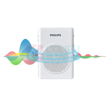 飞利浦 PHILIPS 蓝牙音箱 SBM507 无源音箱 (白色) 小蜜蜂扩音器教师专用 便携式插卡蓝牙音箱 腰挂麦克风导游喊话器讲课教学小喇叭