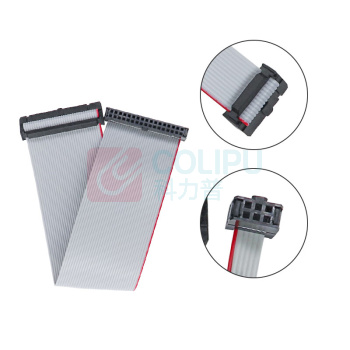 金悦 屏连接线 60P(2*30P) 100mm IDC2.54 LED扁平灰色排线JTAG下载线 