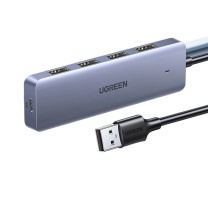 绿联 UGREEN USB3.0 4口分线器 15918 CM219 1米 (深空灰)