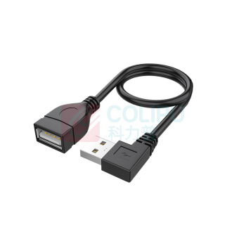 炬信科技 USB延长线 USB2.0线【右弯】 0.3米