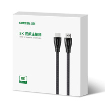 绿联 UGREEN HDMI2.1超高清线 8K 编织款 50731 HD140 8米 (黑色)