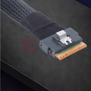 华硕 ASUS 阵列卡连接线 服务器 MCIO X8转Slimsas SFF8654-8i 70cm