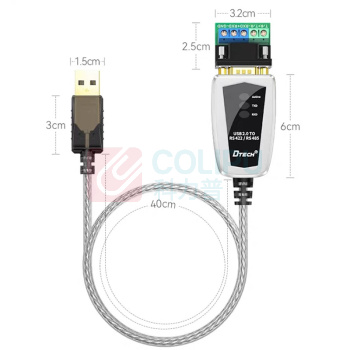 帝特 USB转RE485/422串口线 CP2102+SP45