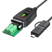 帝特 USB+Typec转RS232/485/422 串口线 IOT5068A 0.5米