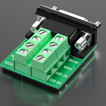 帝特 USB+Typec转RS232/485/422 串口线 IOT5068A 0.5米
