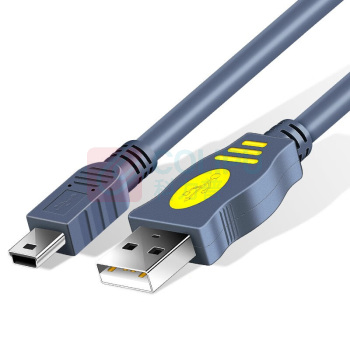 晶华 USB2.0转Mini T口A-5P型USB数据连接线 U117D 1.2米