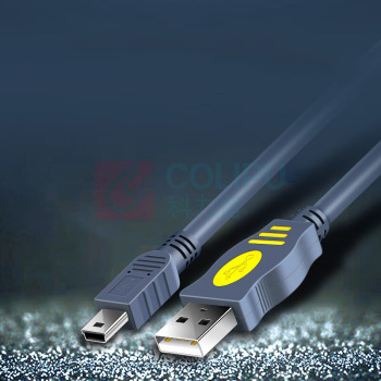 晶华 USB2.0转Mini T口A-5P型USB数据连接线 U117D 1.2米