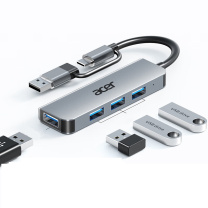 宏碁 acer 分线器 type-c/usb3.0 四口 拓展坞 HUB (铝合金) 高速 笔记本台式机电脑手机扩展器 转换器 转接头