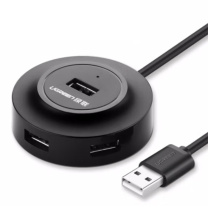 绿联 UGREEN USB分线器2.0 4口HUB 30367 CR106 2米 (黑色)