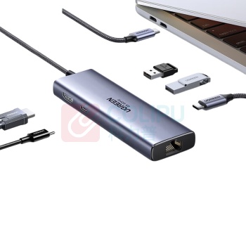 绿联 UGREEN 集线器 CM512-45000 4K60Hz拓展坞