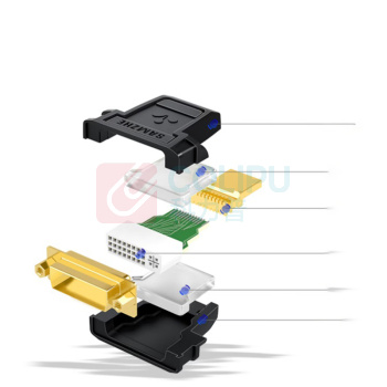 山泽 SAMZHE 转换器 ZH-340 DVI公转HDMI母镀金转接头 DVI24+1/DVI-D转HDMI延长线 电脑显卡显示器投影仪转换线