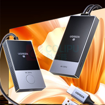 绿联 UGREEN HDMI同屏器Type-C无线投屏器点对点30米传输器 35032 CM738