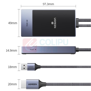 绿联 UGREEN HDMI同屏器Type-C无线投屏器点对点30米传输器 35032 CM738