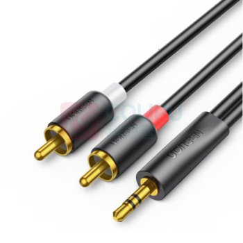 绿联 UGREEN 3.5转2*RCA公转接线 镀金 90244 AV195 0.5米