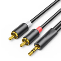 绿联 UGREEN 3.5转2*RCA公转接线 镀金 90244 AV195 0.5米