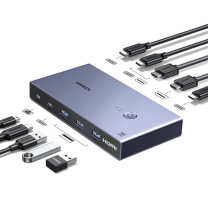 绿联 UGREEN HDMI2.0 KVM切换器 35766 2进1出