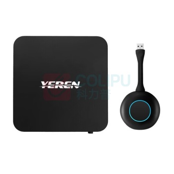 也仁 无线投屏器 YRW-709 规格:11×11×2.3×16mm 颜色:黑色