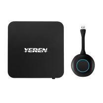 也仁 无线投屏器 YRW-709 规格:11×11×2.3×16mm 颜色:黑色