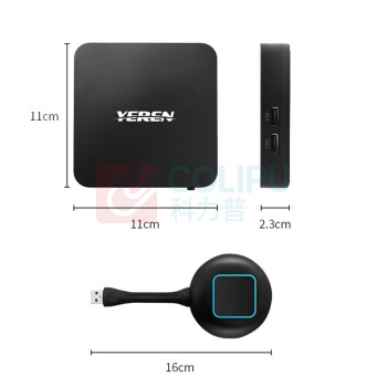 也仁 无线投屏器 YRW-709 规格:11×11×2.3×16mm 颜色:黑色