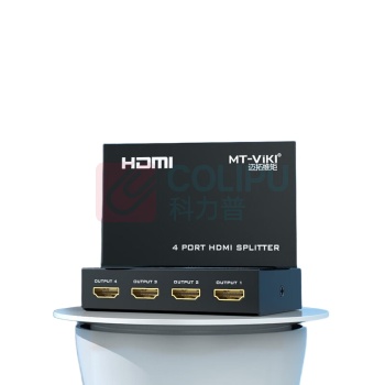 迈拓维矩 MTVIKI 分配器 MT-SP104M 材质:金属 规格:95×22×61mm 颜色:黑色