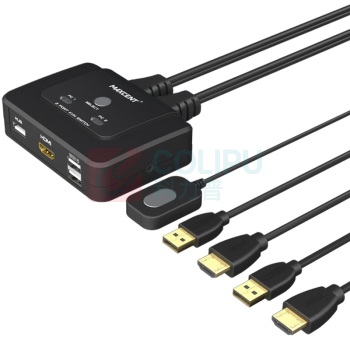 麦森特 MAXCENT KVM切换器 AE-102H 几进几出:2进1出 分辨率:4K/60Hz 连接线:HDMI;USB