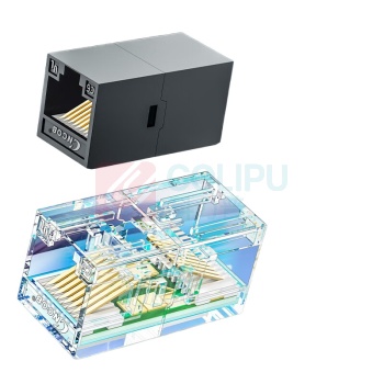 CNCOB 网线转接头 CN-ZT2002/B-6 (黑色) 接口类型:RJ45 规格:31.6×16.1×14.5mm