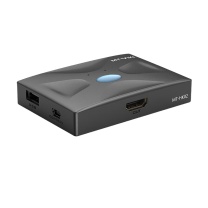 迈拓维矩 MTVIKI kvm切换器 MT-HK02 2口 hdmi二进一出 键盘鼠标共享器带桌面控制器配线2口4口 KVM 【按键+线控】